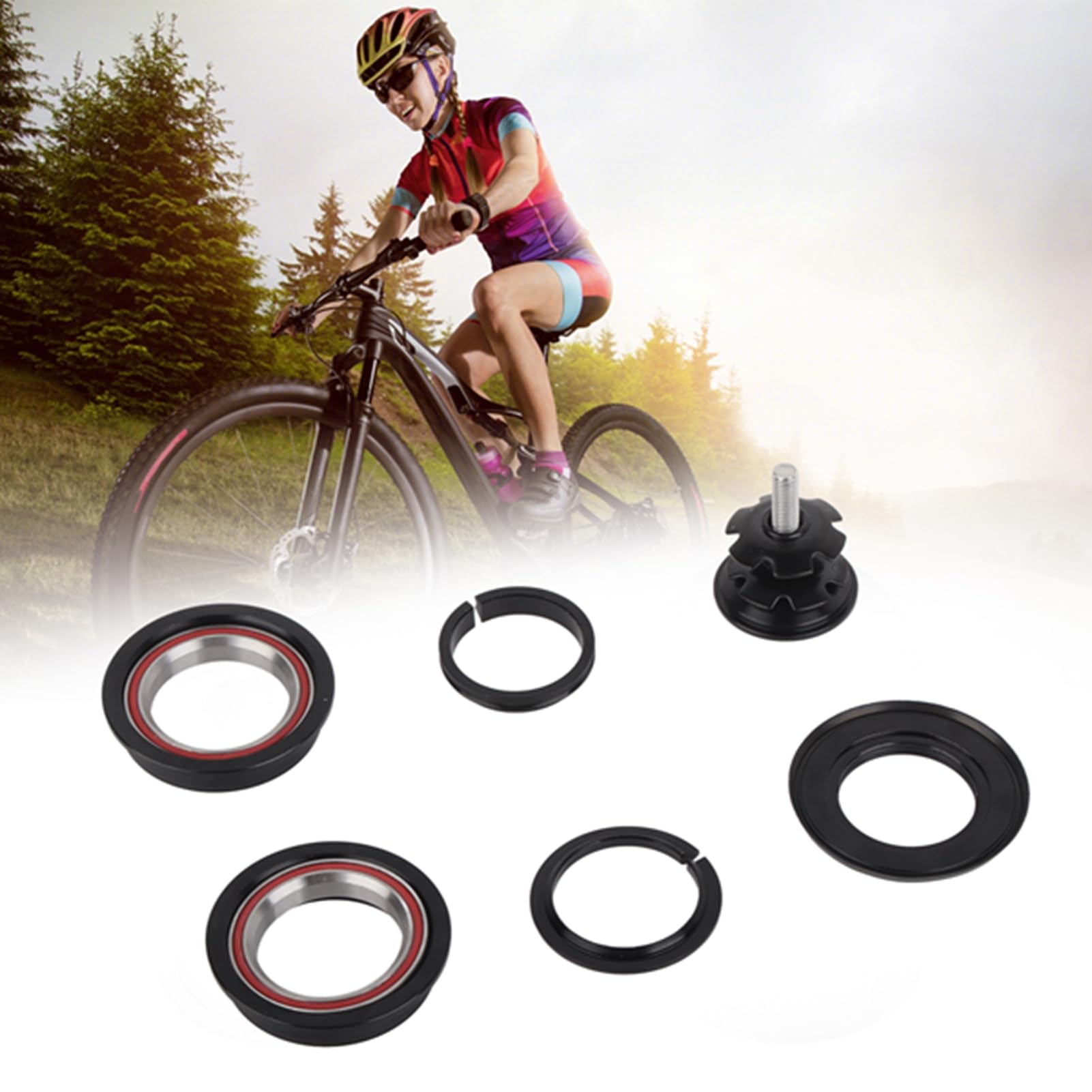 Xolsurg LeBycle 44mm Mountain Bike Set Double Bearings Cycling Equipment Bottom Brackets with Top Cap