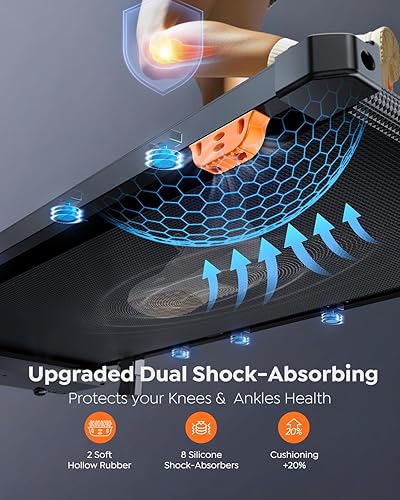 Miniatura 4 de Walking Pad Treadmill with 10% Incline, Under Desk Treadmill, Compact Portable Treadmills for Home Office, 285lbs Capacity, APP/Remote Control,