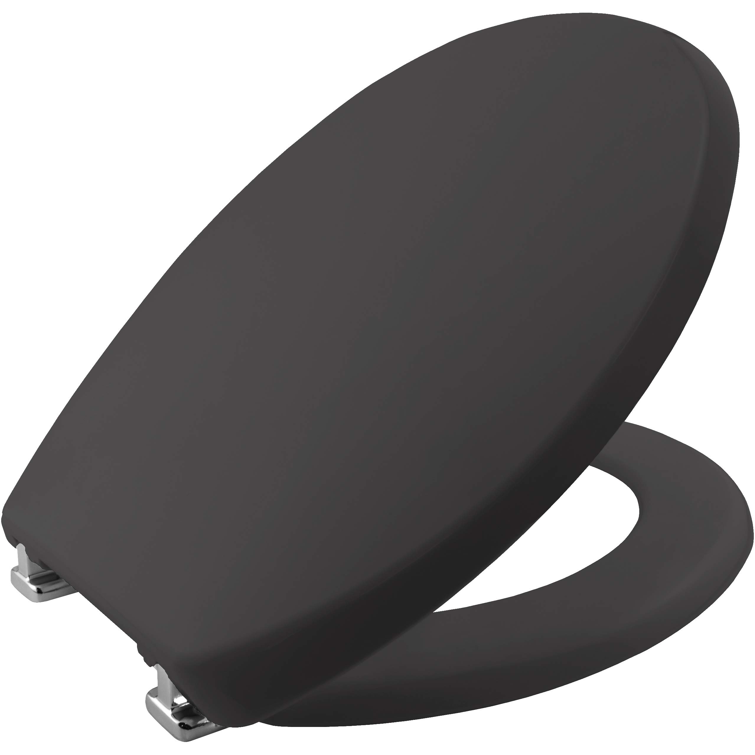 BEMIS Buxton/Atlantic Spa Slate Grey Ultra-Fix Plastic Thermoplast Toilet Seat | WC Seat That Will Not Loosen and Fits Most Toilets | Adjustable Chrome Hinges | Thermoplastic | Easy Installation