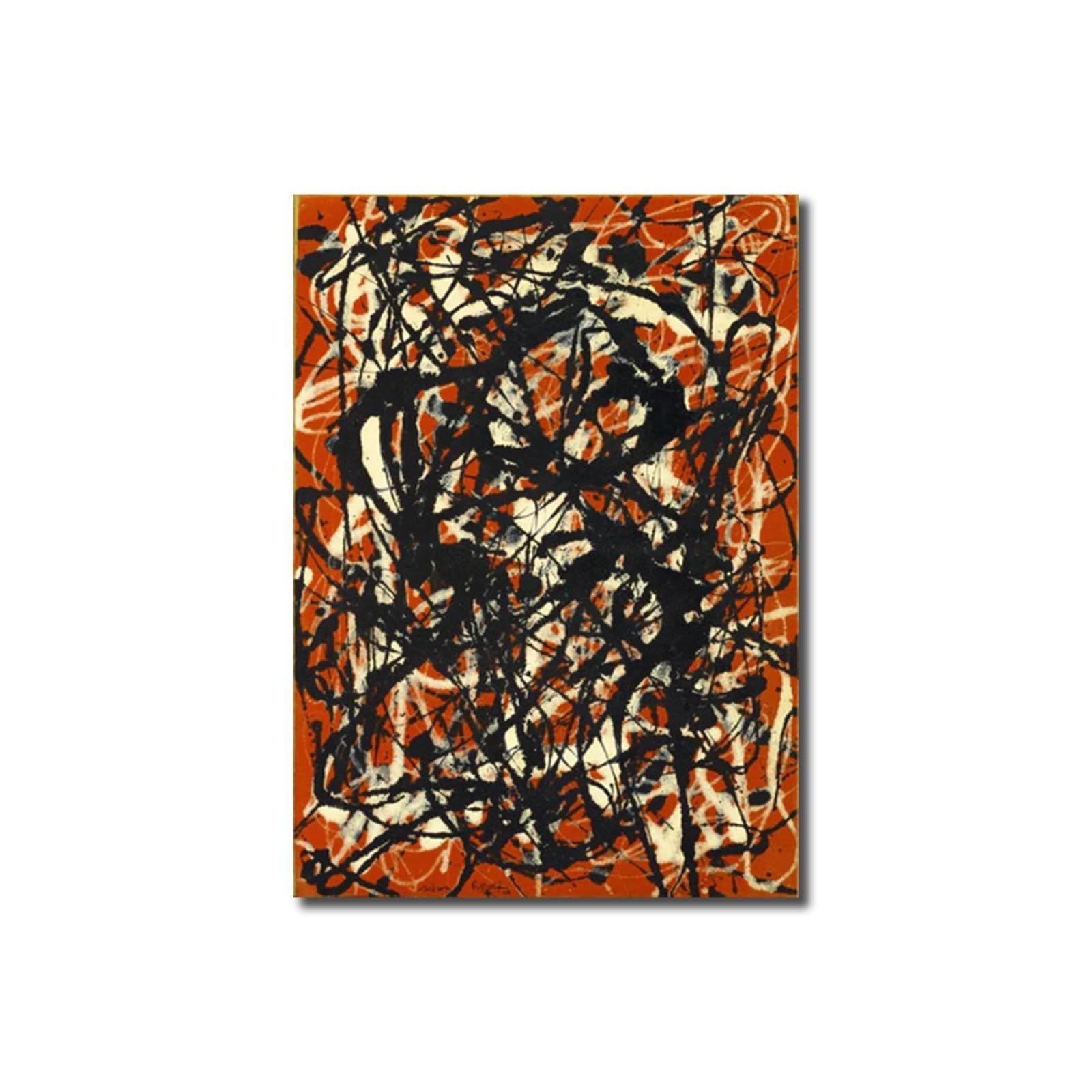 Gjryhxt Only Canvas Jackson Pollock Wall Art Painting: Free Form. Famous Abstract Artwork Reproduction On Canvas. Decor Picture For Living Room 80X112cm(31.5X45inch)