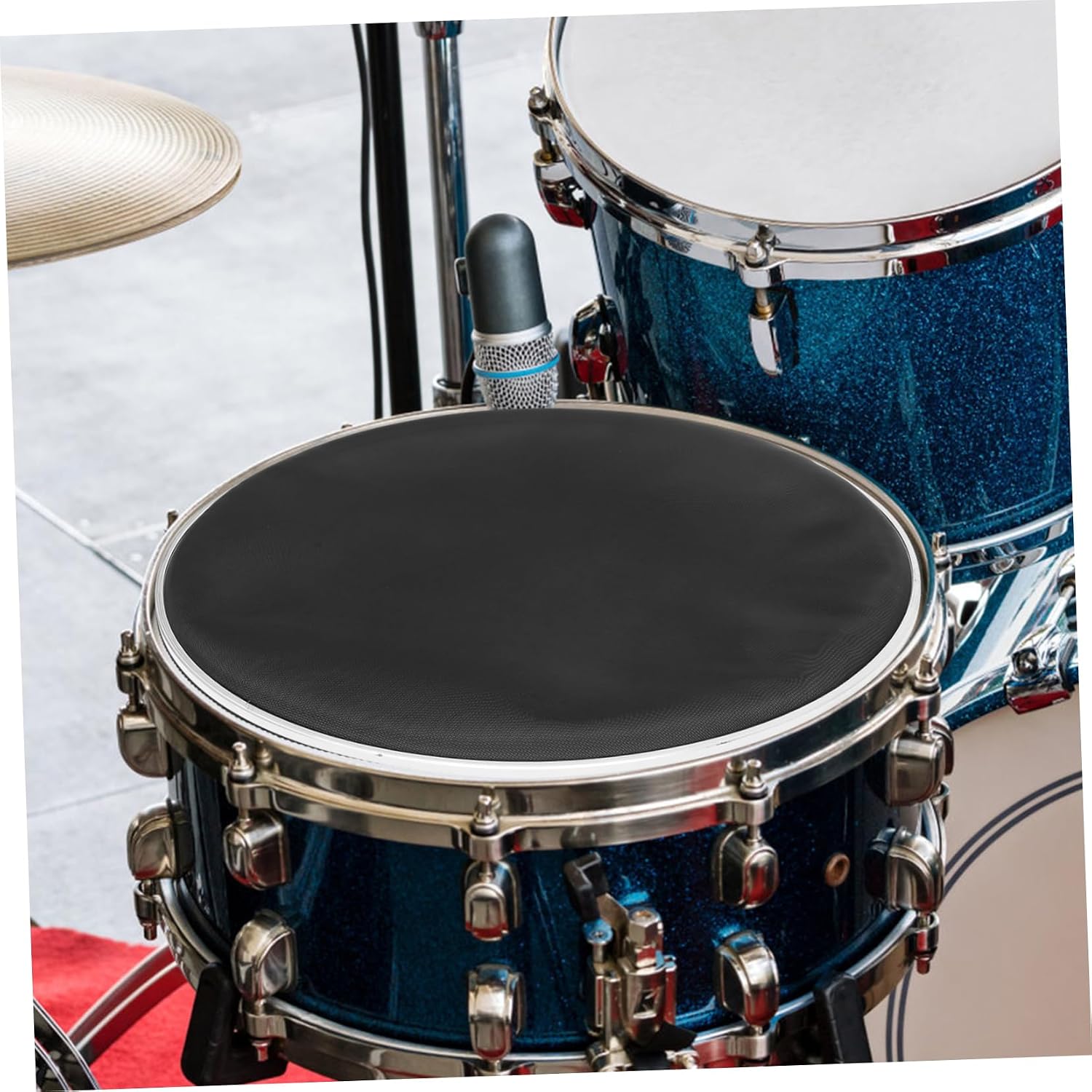 Toyvian 3pcs Double Layer Silent Mesh Drum Heads Mute Replacement Drum Snare for