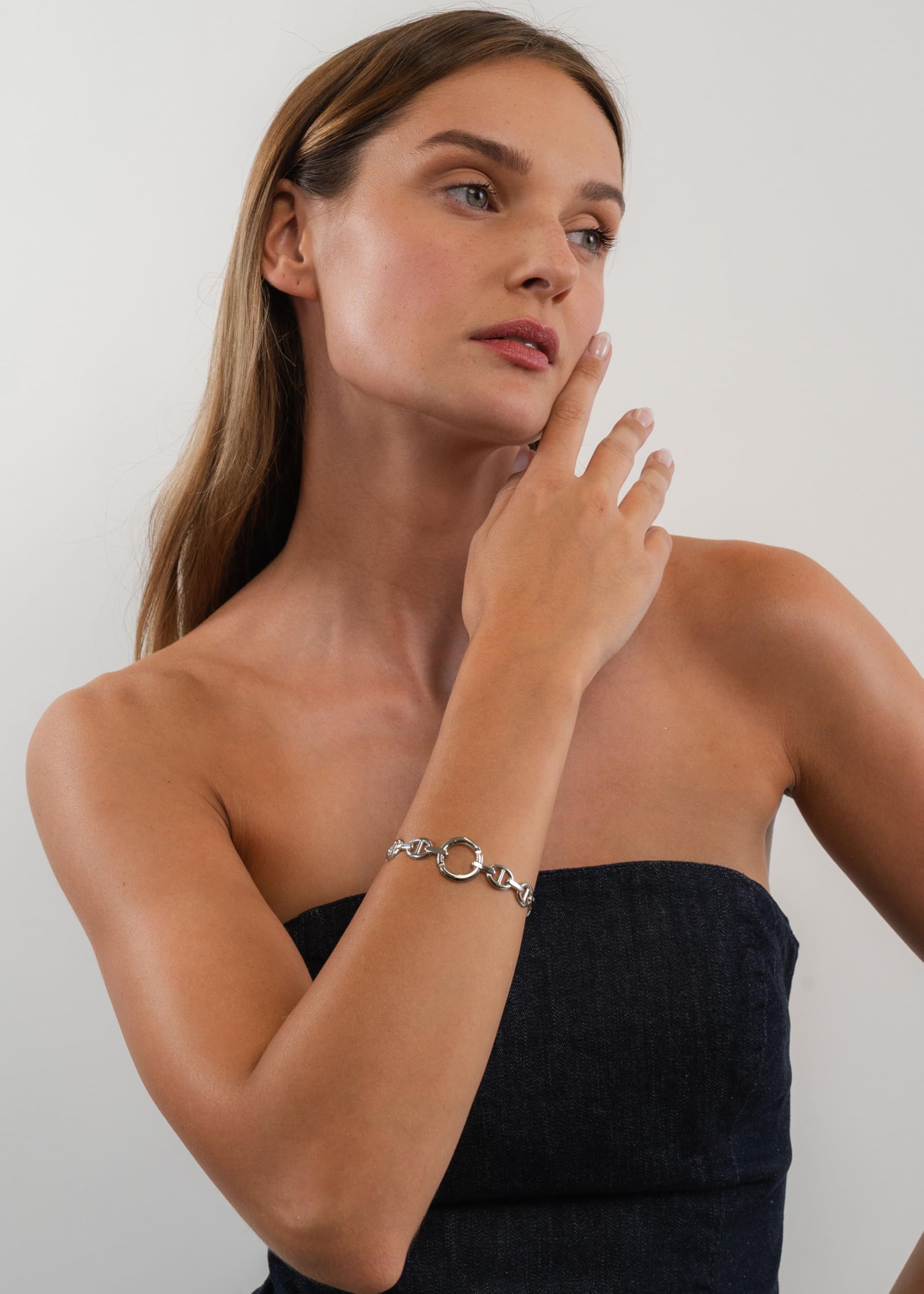 Purelei Chic Armcuff – eleganter Armreif mit Ring-Design, wasserfest – Edelstahl, 14K vergoldet, 18K rosévergoldet oder silberfarben