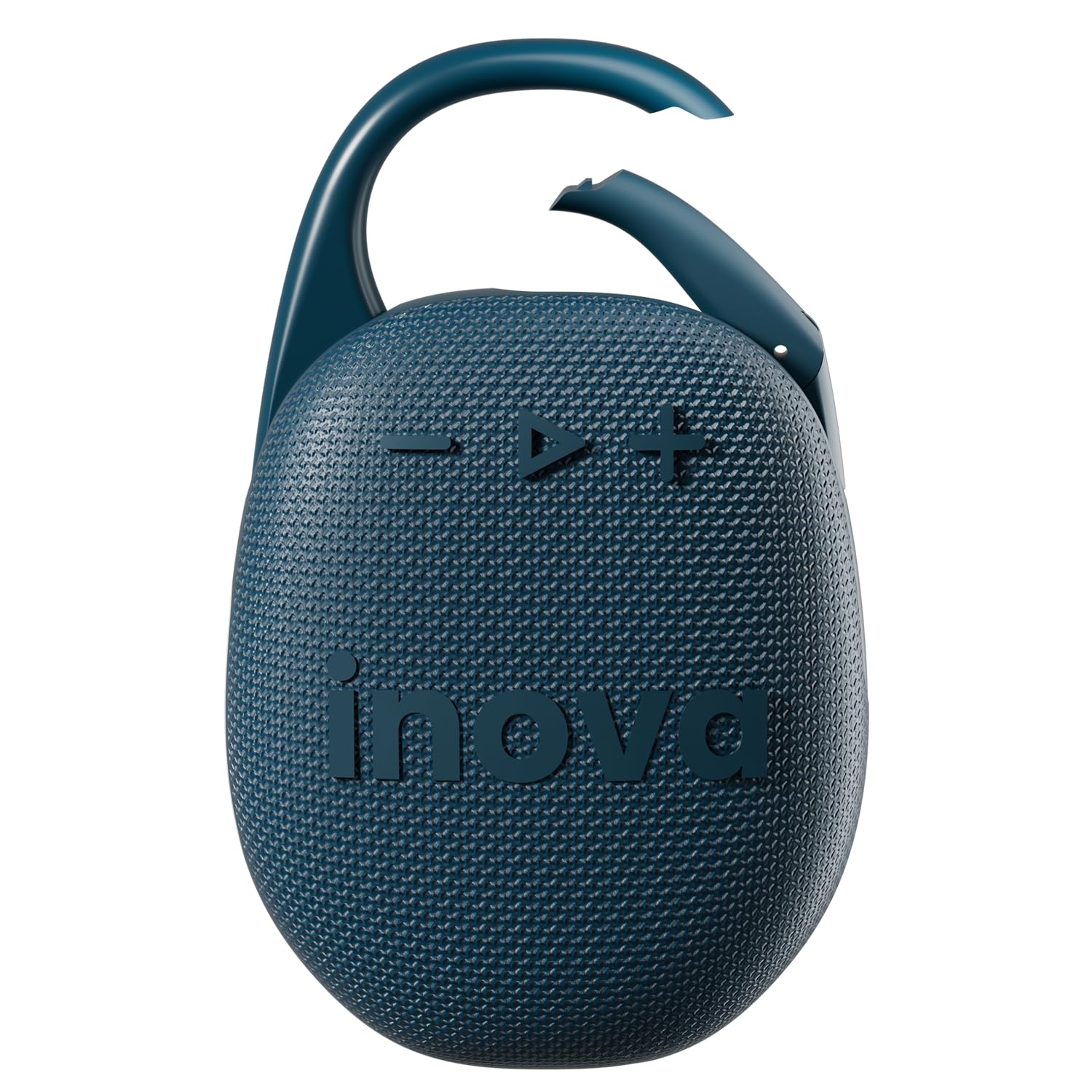 INAVA Caixa de Som Bluetooth, Clip 5, Som Estéreo, 12 Horas de Reprodução, Conectividade Bluetooth 5.4, IPX6, Mosquetão Integrado, Ideal para Praia, Quarto e Viagens ao Ar Livre (Azul)