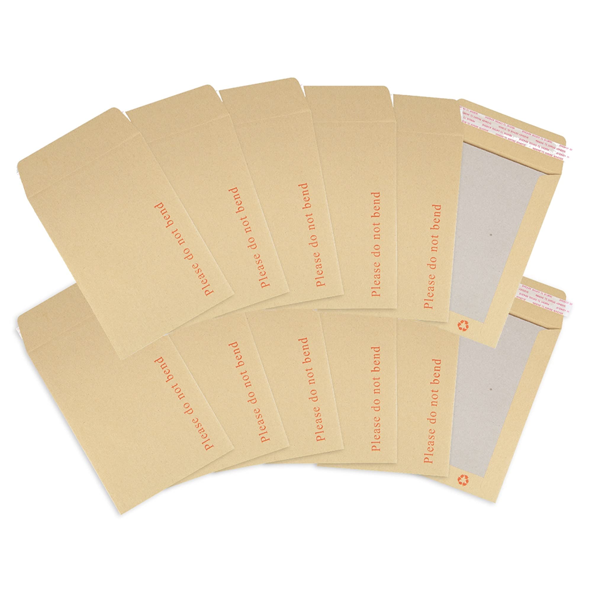 Postmaster A5 Hardback Envelopes Peel and Seal C5 Do Not Bend Board Backed 125 Pack,Brown