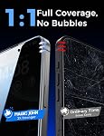 MAGIC JOHN 2 Pack for iPhone 16 Pro Max 6.9 inch Privacy Tempered Glass Screen Protector, Bubble Free, Easy Installation, Auto Dust-Elimination