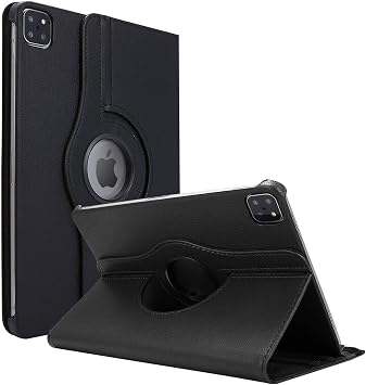 Microsonic Apple iPad Pro 11 2020 2.Nesil i in K l f, A2228-A2068-A2230 360 Rotating Stand Deri Siyah [iPad Pro 11 2020 ile Uyumlu K l f - Siyah]