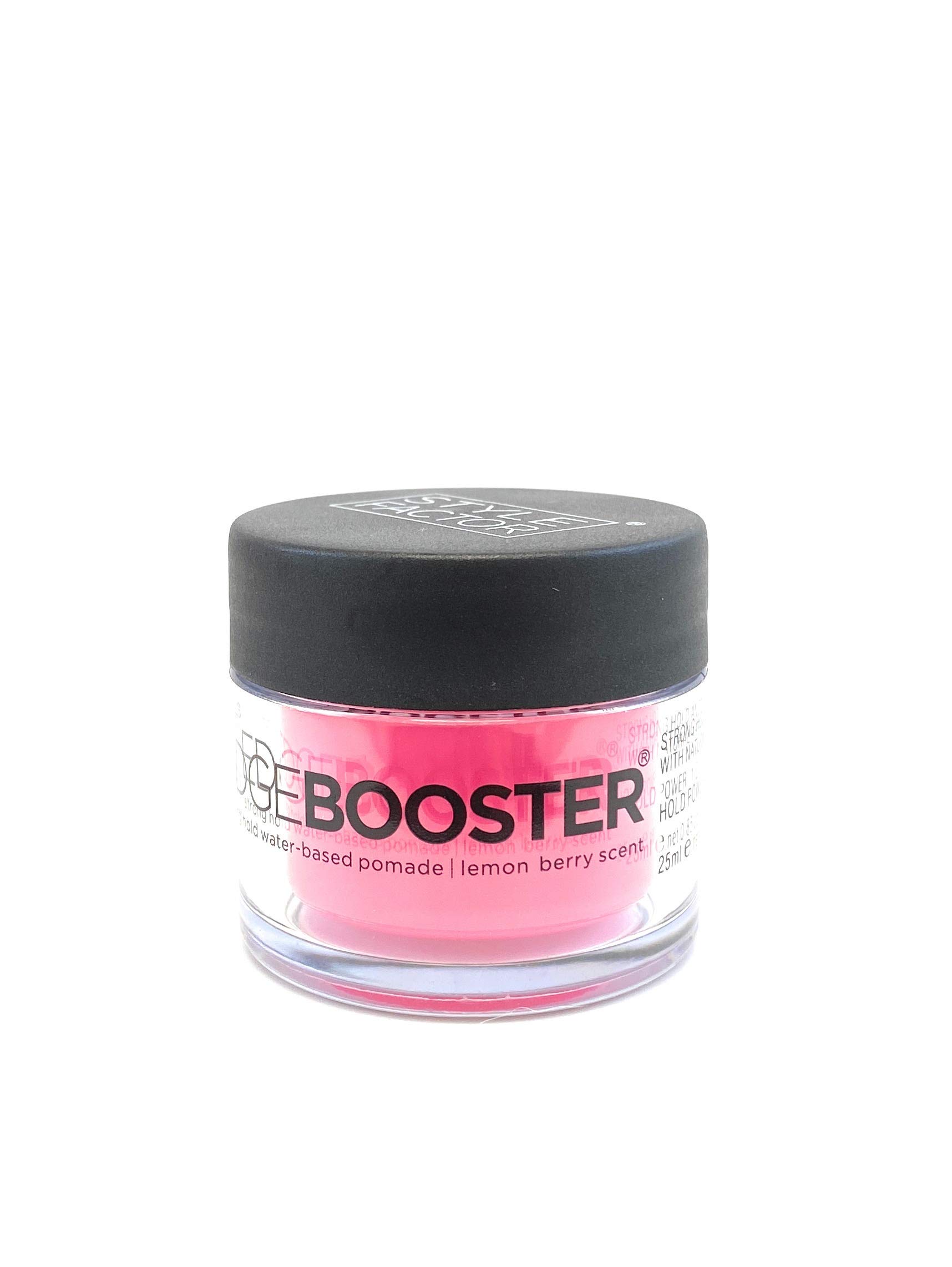 Edge Booster Style Factor Strong Hold Water Base Pomade- Excellent for Taming & Braiding Hair (Lemon Berry, 25ml)