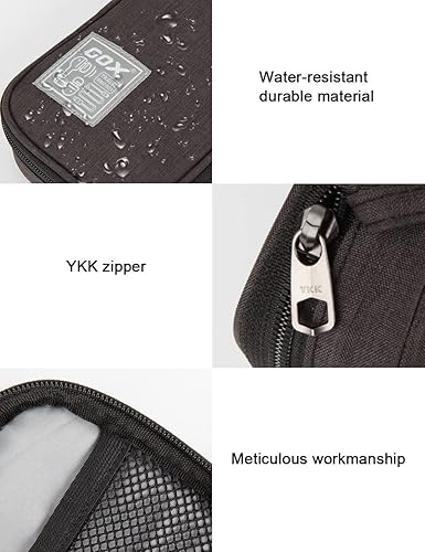 Miniatura 4 de GOX Organizador de cables, organizador de cables de viaje, bolsa técnica, estuche para electrónicos, bolsa de carga para hombres, caja de transporte