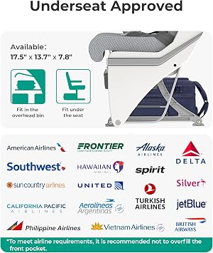 BAGSMART Small Underseat Carry on Luggage with Wheels, 16 inch Small Under Seat Luggage, Lightweight Travel Suitcase for Women, Navy Blue