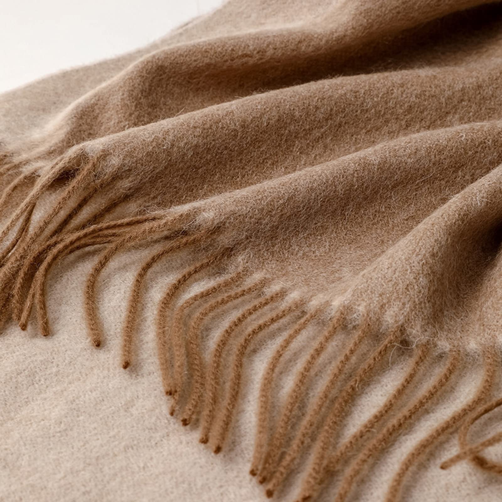 Scarf Cashmere, Bufanda de hombre de invierno bicolor amplia borla a rayas Scarf Unisex Cumpleaños Día de San Valentín Regalo de boda