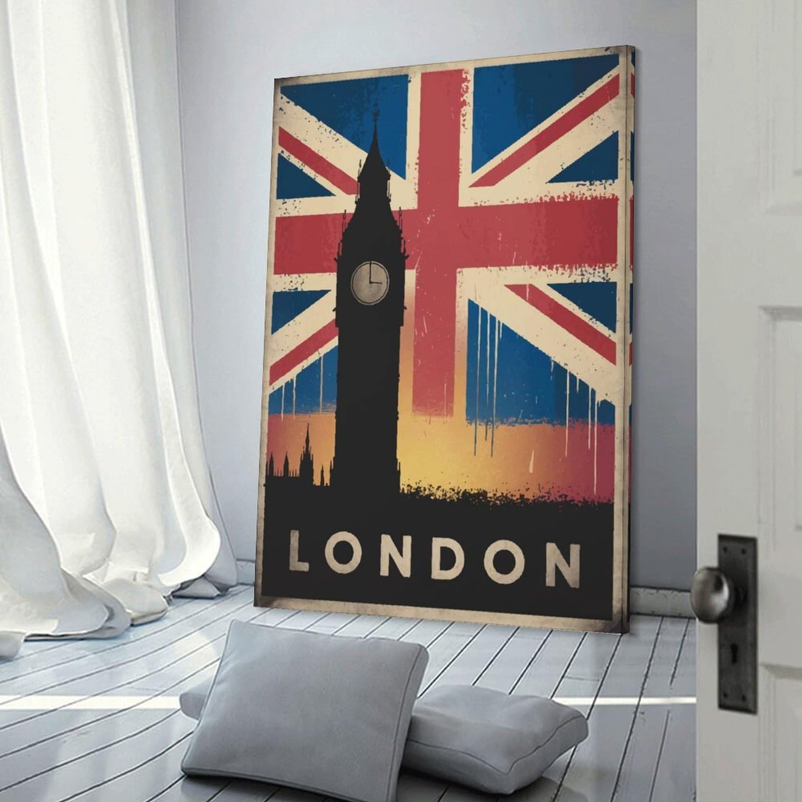 Junmoney London Skyline Wall Art Print 16x24inch(40x60cm), for Gallery Wall Layouts in Home Or Office, An Easy Match for Collected Prints