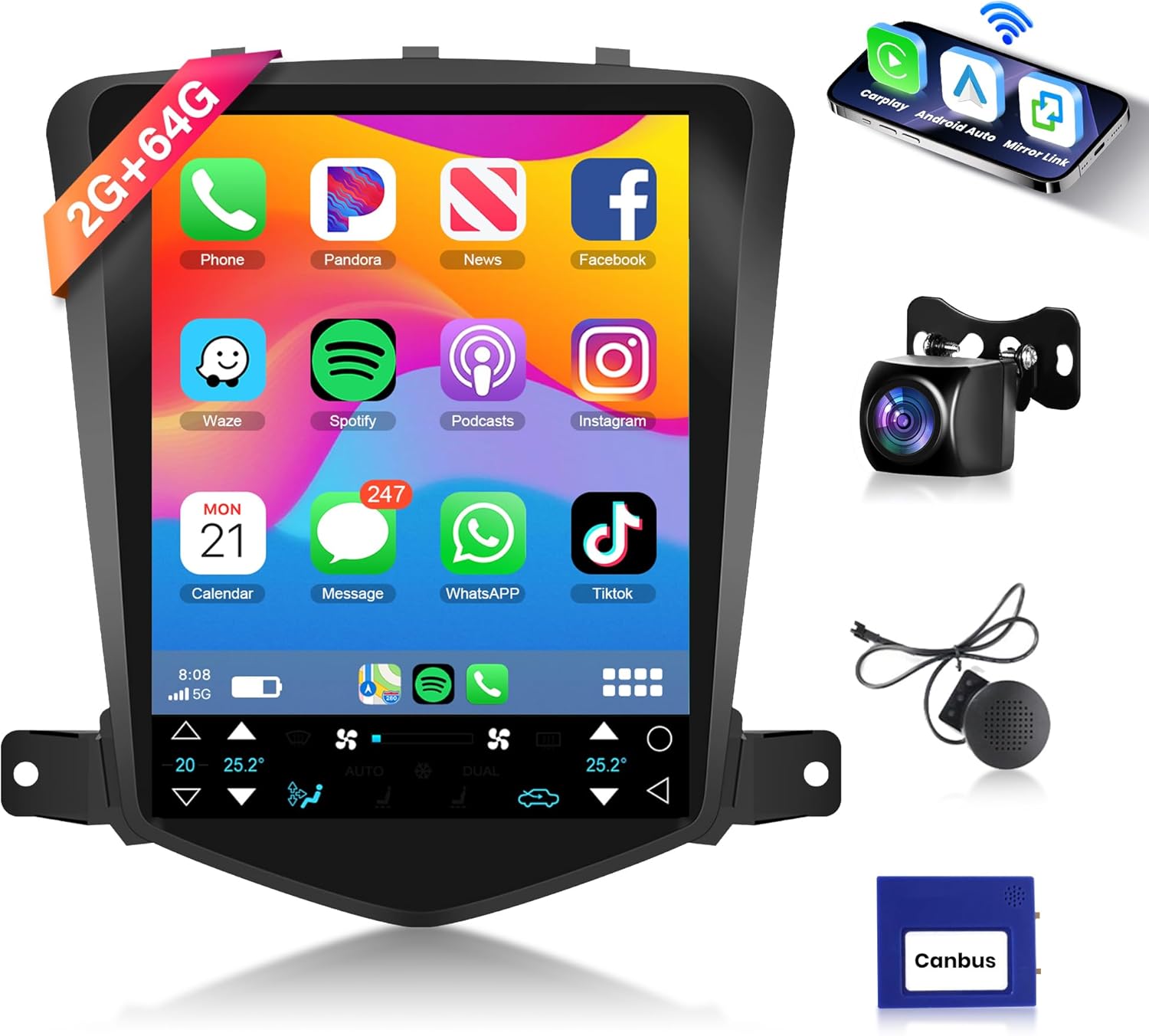 2G+64G Wireless Carplay