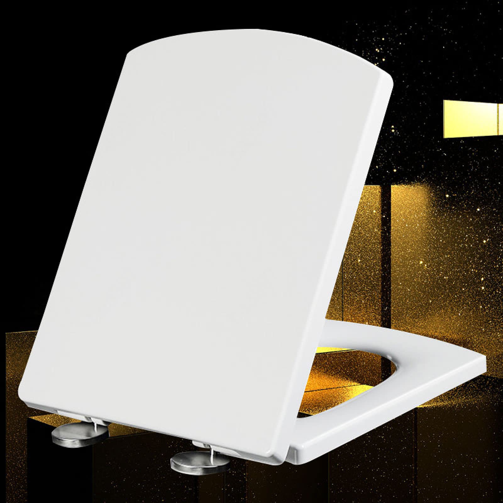 Abattant de toilette universel rectangulaire blanc 43 cm