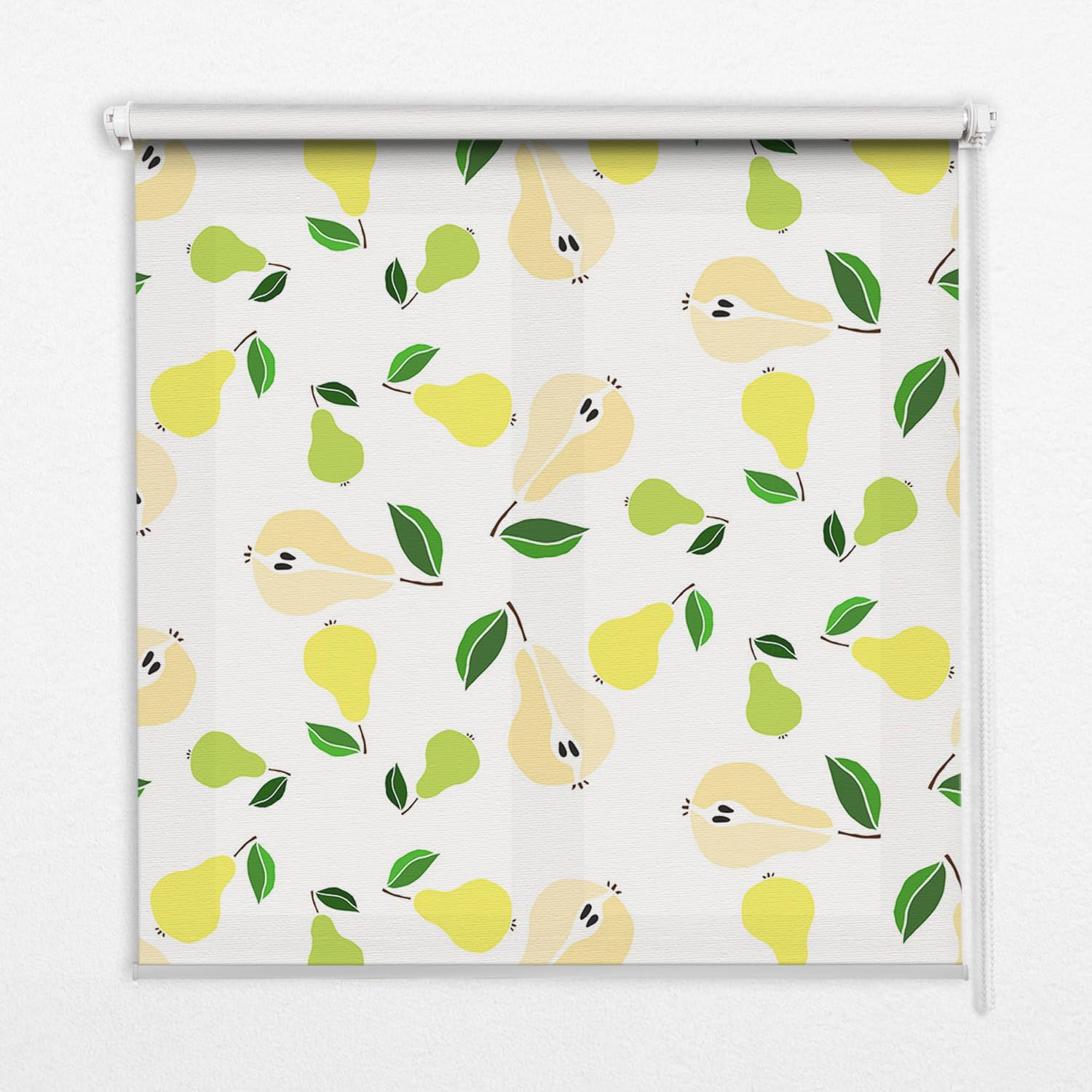 Store enrouleur perméable Tulup 50x50cm sans perçage store banne intérieur tamisant motif poires