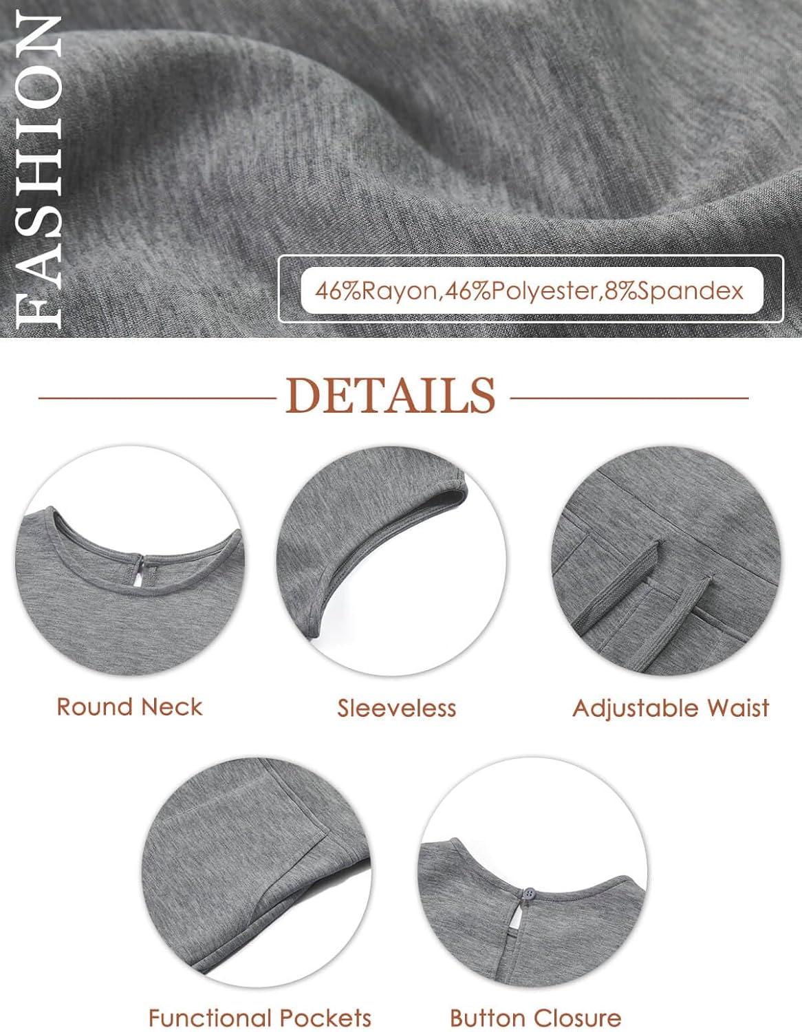 Haloumoning Girl's Jumpsuits Sleeveless Round Neck Wide Leg One Piece Rompers Little Kid Big Kids - Image 5