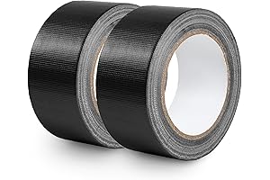2 Pack Black Duct Tape Heavy Duty Waterproof