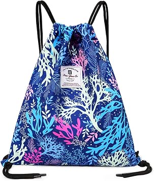 floral drawstring bags