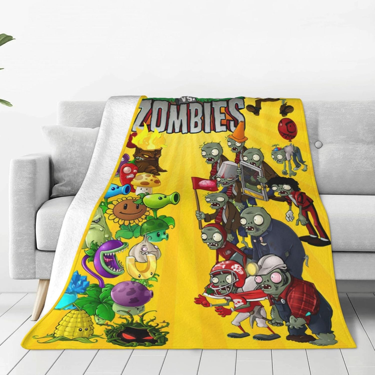 Daily Home Ultra Soft Blanket Cute Plants Blanket Soft Throw Blanket Micro Flannel