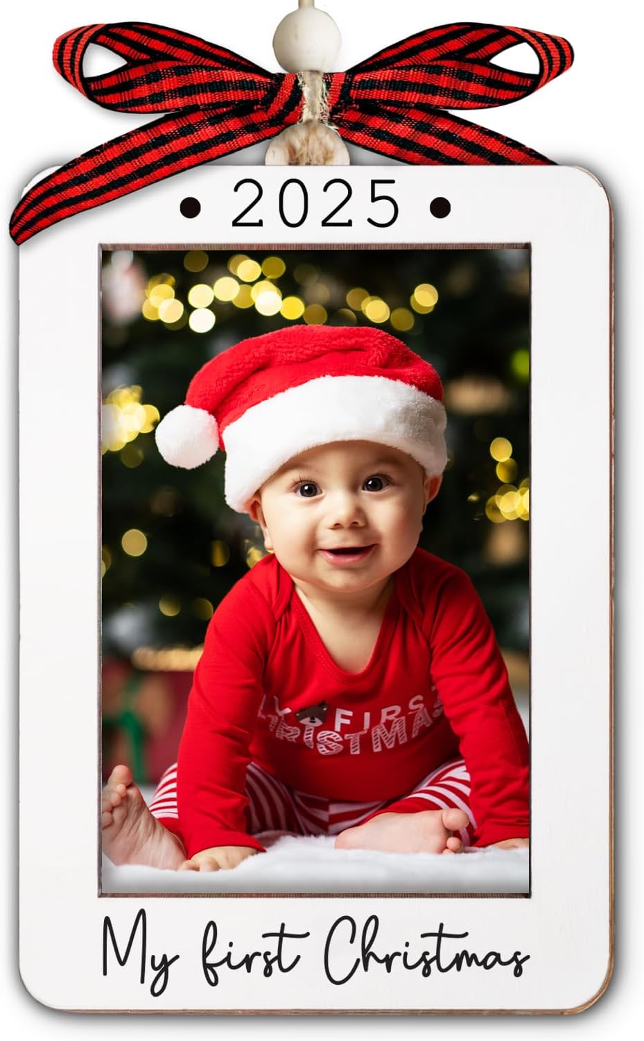Babys First Christmas Ornament 2025 Girl And Boy - Mini Portrait Picture Frame Ornaments For Tree - My First Christmas Ornament - Photo Frame Ornaments - Baby's First Christmas Gifts 2025