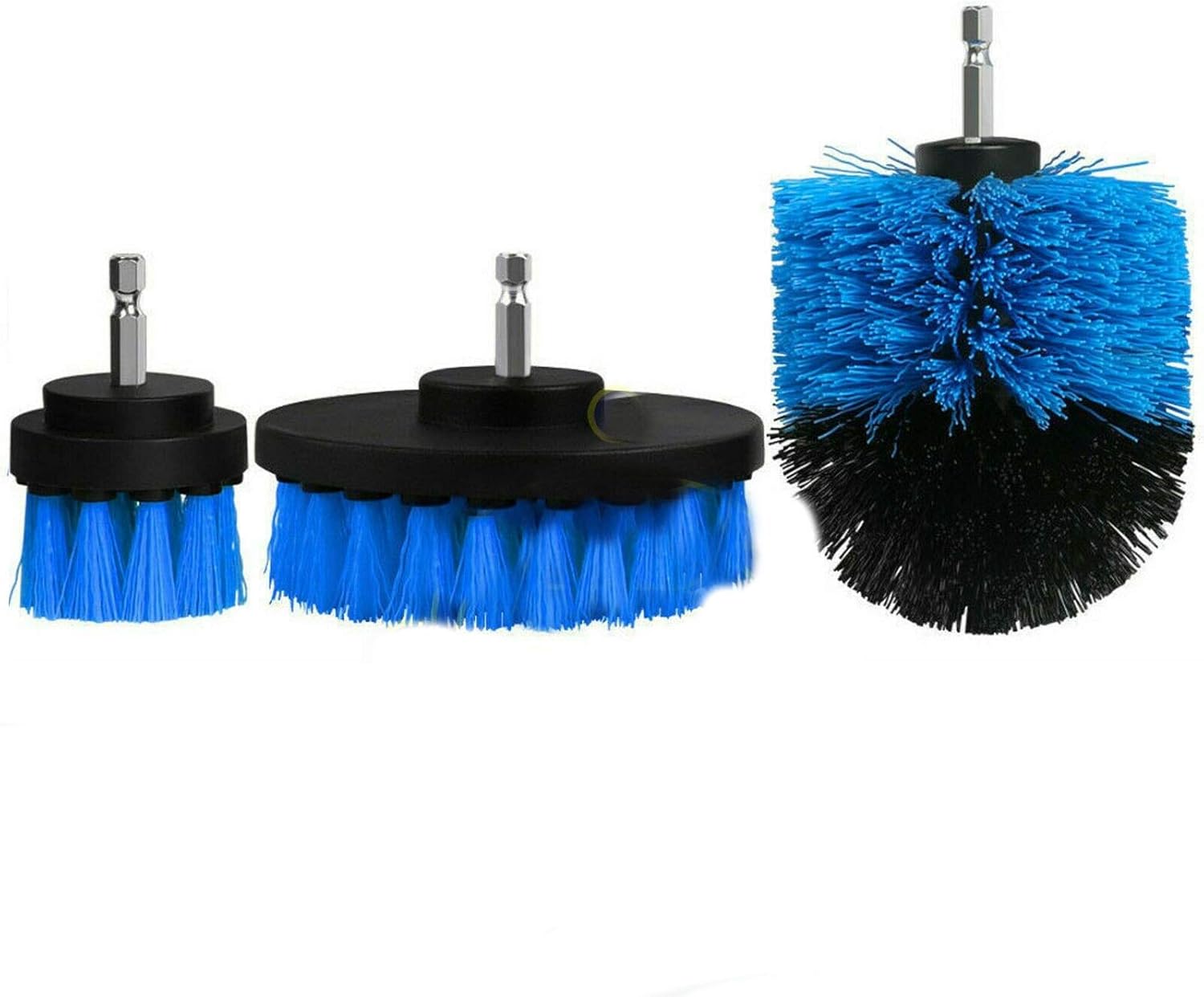 3PCS Carpet Brush Drill Attachment Medium Duty Scrubbing