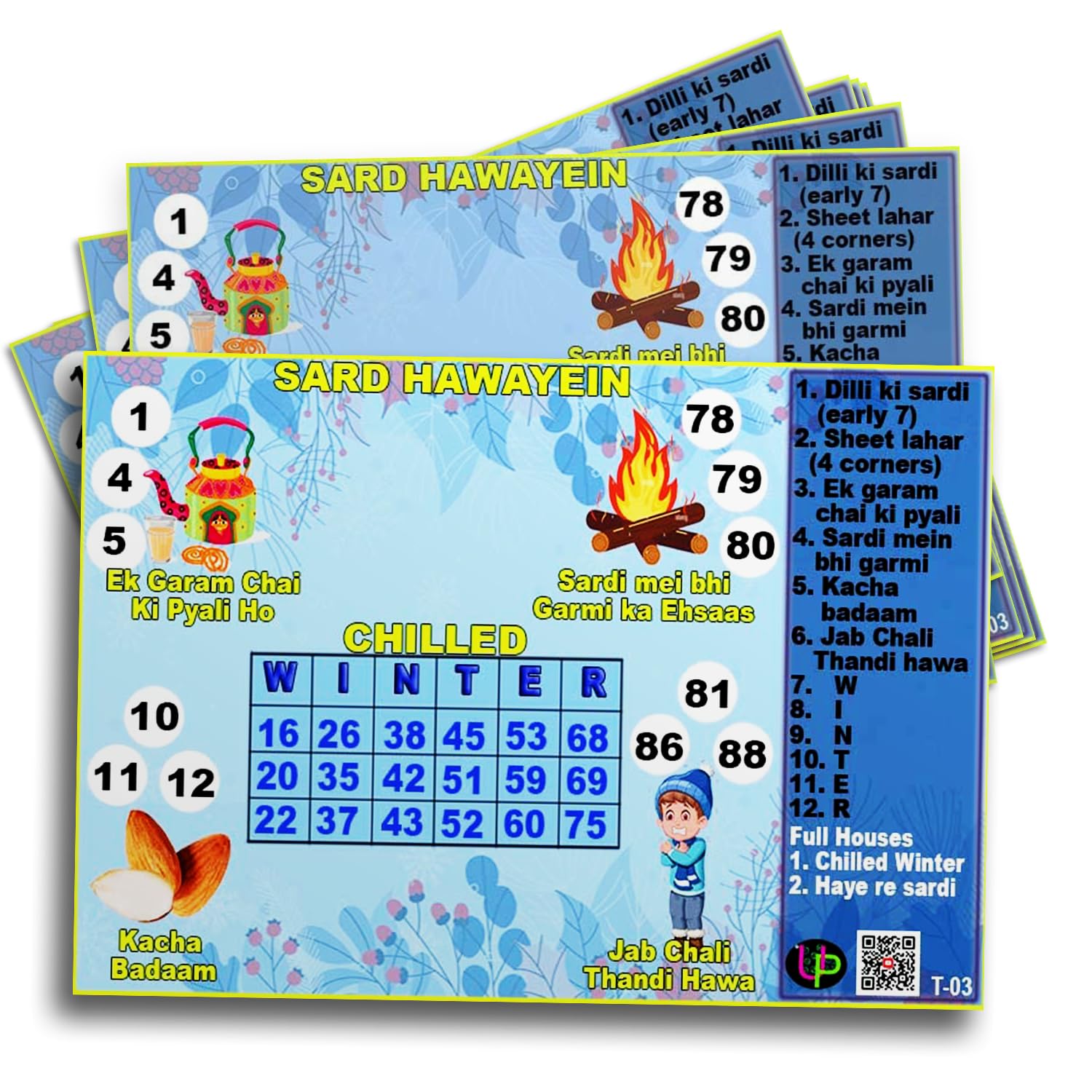 UltPult Tambola Sard Hawayein Theme Tambola Tickets | English | Bingo Housie Game | Fun & Engaging Cards for Kitty Parties, Friends & Family Gatherings (Set of 15 Tickets) (B0BR3VRZY1) Amazon Price History, Amazon Price Tracker