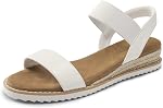DREAM PAIRS Womens Flats Wedges Sandals Espadrilles Dressy Sandals Open Toe Ankle Stretch Elastic Strap