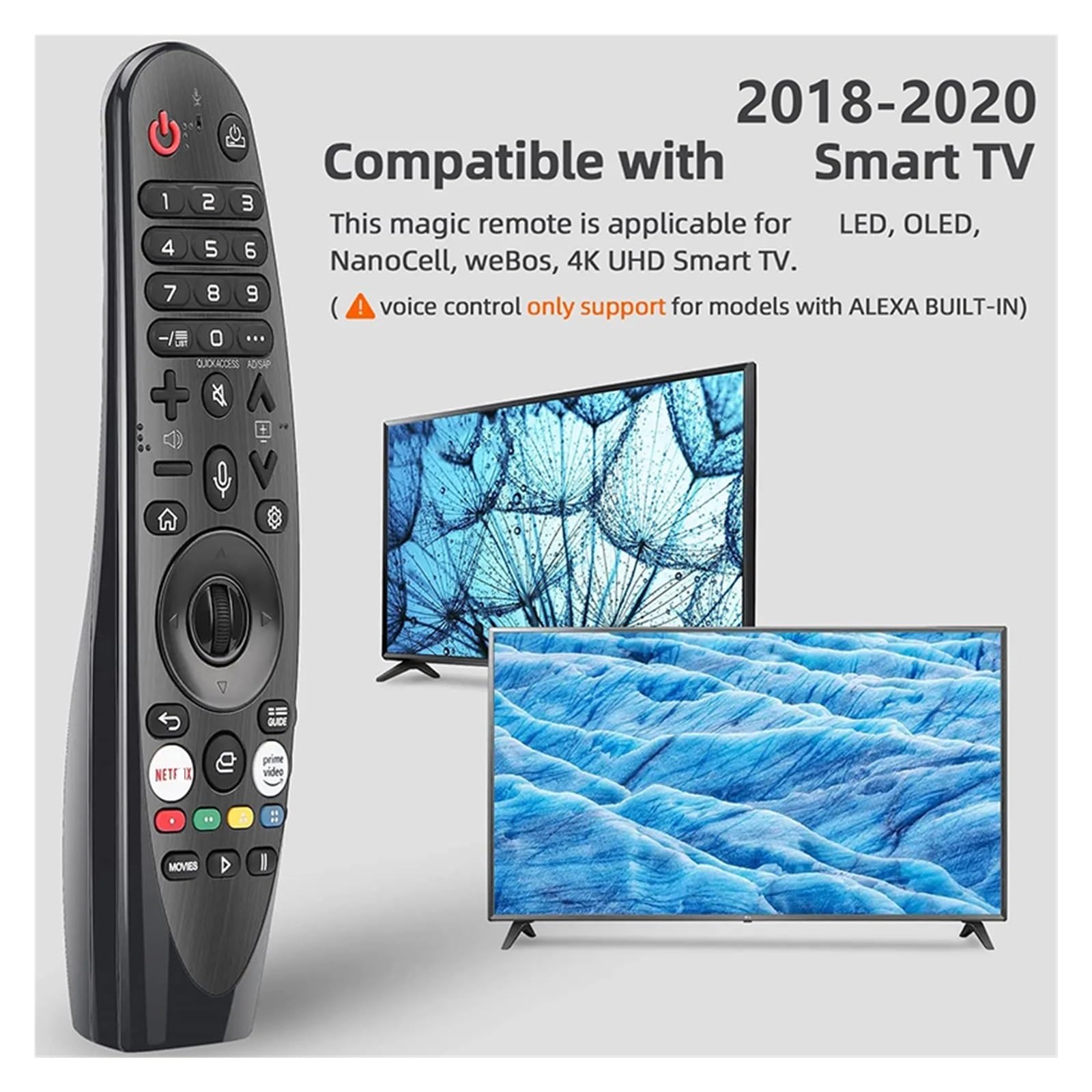 1 telecomando universale ad attivazione vocale con puntatore | Compatibile con i modelli Magic Smart TV AN-MR20GA MR19BA MR18BA MR650A(With Pointer Voice)