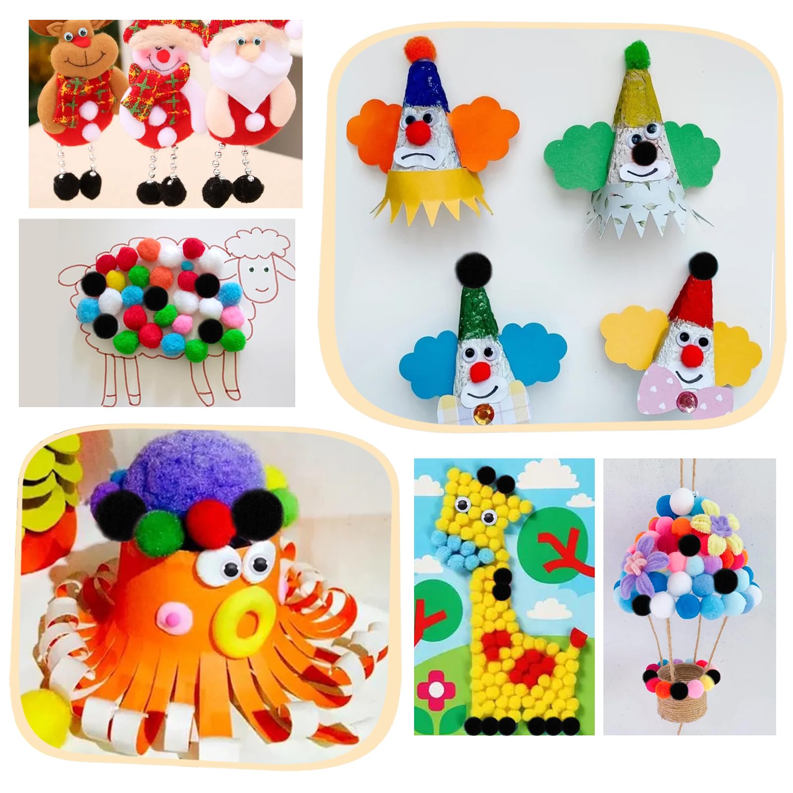 600 Pompones De Fieltro Negros De 1 Cm - Bolitas Para Manualidades, Decoración Y Proyectos DIY