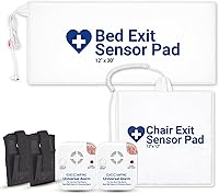 Vista 1 de Secure Safety Solutions Alarma de salida de cama y silla para adultos mayores, 2 monitores de pacientes con sensor de cama de 12 x 30 y sensor