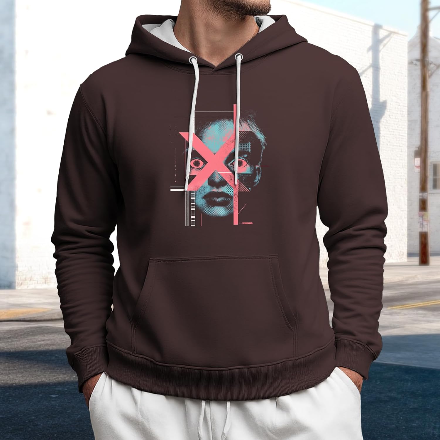 domirica Pullover Sweatshirts For Men Comfy Pullover With Pocket Hip-Hop Hoodie Active Urbanwear Vacation Clothes Fall - Image 2