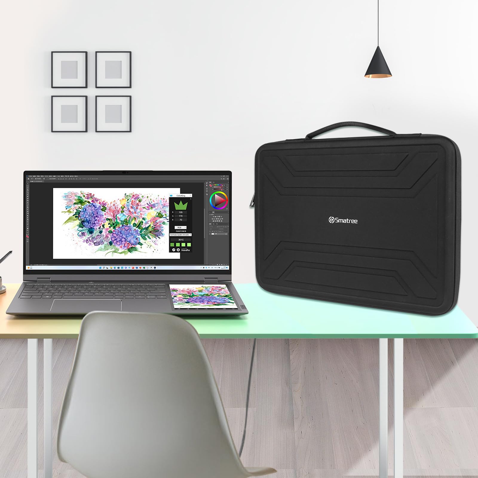 Smatree 17,3 Zoll Laptoptasche für Acer Nitro 5 Gaming Laptop, Lenovo Legion 5 Gaming Laptop, Harte Schutzhülle Tasche 17,3 Zoll Computer, Schlanke Tragetasche, Wasserabweisend