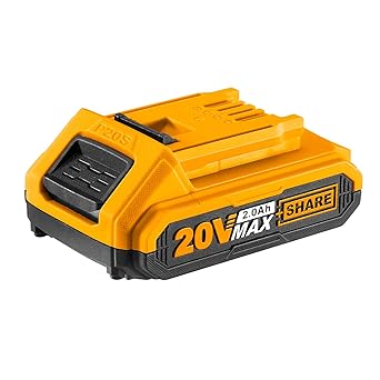 INGCO 20V Battery Pack, 2.0Ah Lithium-ion Battery, Compatible with All INGCO 20V Power Tools, LED Battery Power Indicator, Charger Not Included