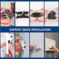 Vista 7 de 100 piezas Espaciadores de Tomacorriente para Caja Eléctrica, Espaciadores de Toma de Corriente Eléctrica Calzas Interruptor y Espaciador