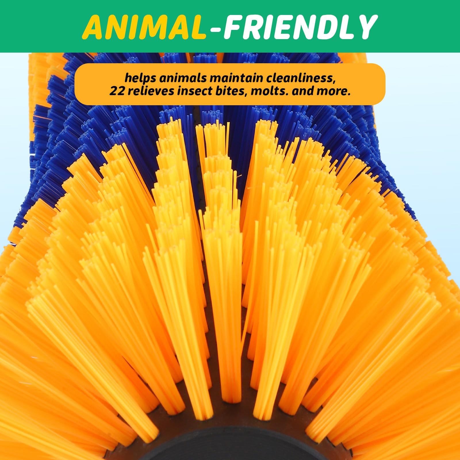 2Pcs Cepillo Rascador Caballo, Cepillo para Vacas, Diseño curvo que se adapta a la forma del cuerpo de vacas y caballos, Cepillo de Masaje para Aliviar la Picazón en Mascotas como Vacas y Ovejas