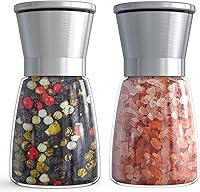 Vista 6 de Molinillo de Pimienta Profesional - con Rotor de Mecanismo de Acero al Carbono Endurecido de Alemania, Molino de Pimienta Rellenable 6OZ Vidrio