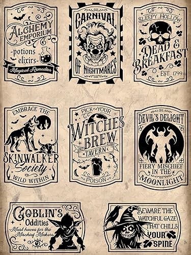 Miniatura 3 de YX1404 - Sello transparente con diseño de bruja y monstruo Joker con caja de plástico para hacer tarjetas, suministros de álbumes de recortes,