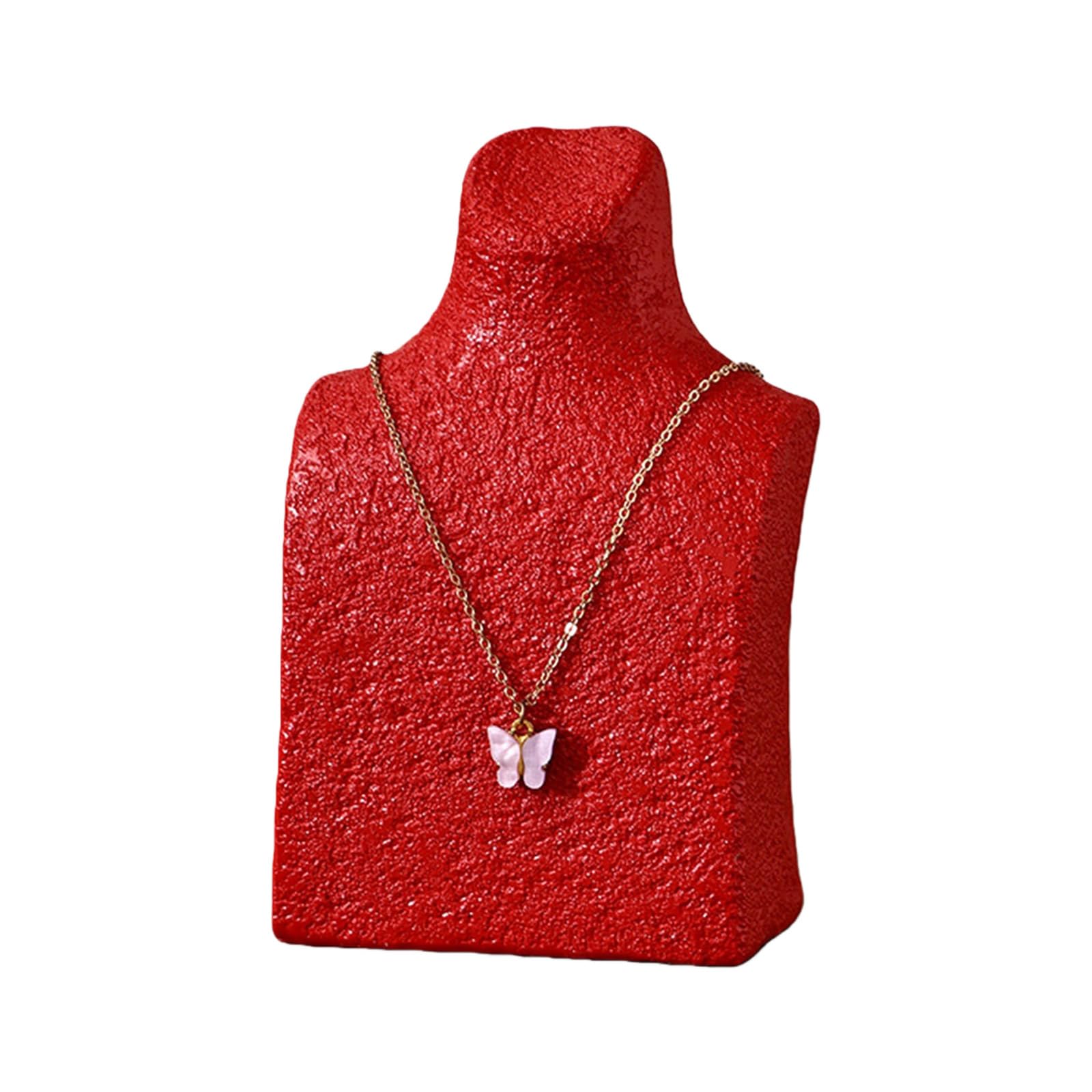HDOYTXXM Multipurpose Resin Display Model Accommodating Necklaces Earrings and Bracelets Efficient Space Saving Designs Necklace Display Stand