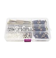 Vista 7 de binifiMux Juego de 90 tornillos para cuna, tornillos de conexión para muebles, tuercas surtidas, tornillos hexagonales, ajuste de leva, clavija