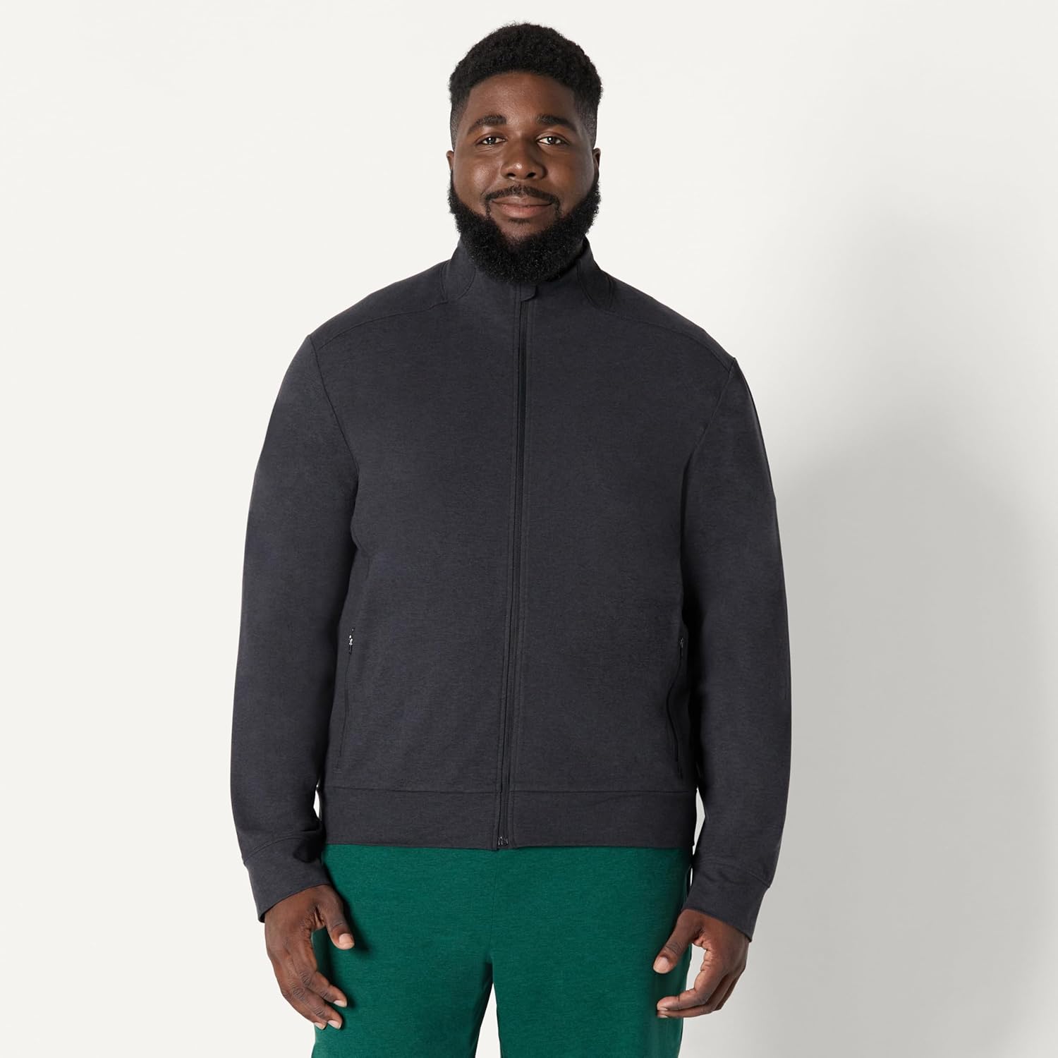 Amazon Essentials Men's Athletic Soft Performance Lightweight Zip Up Gym Workout Jacket, Space Dye - Image 6