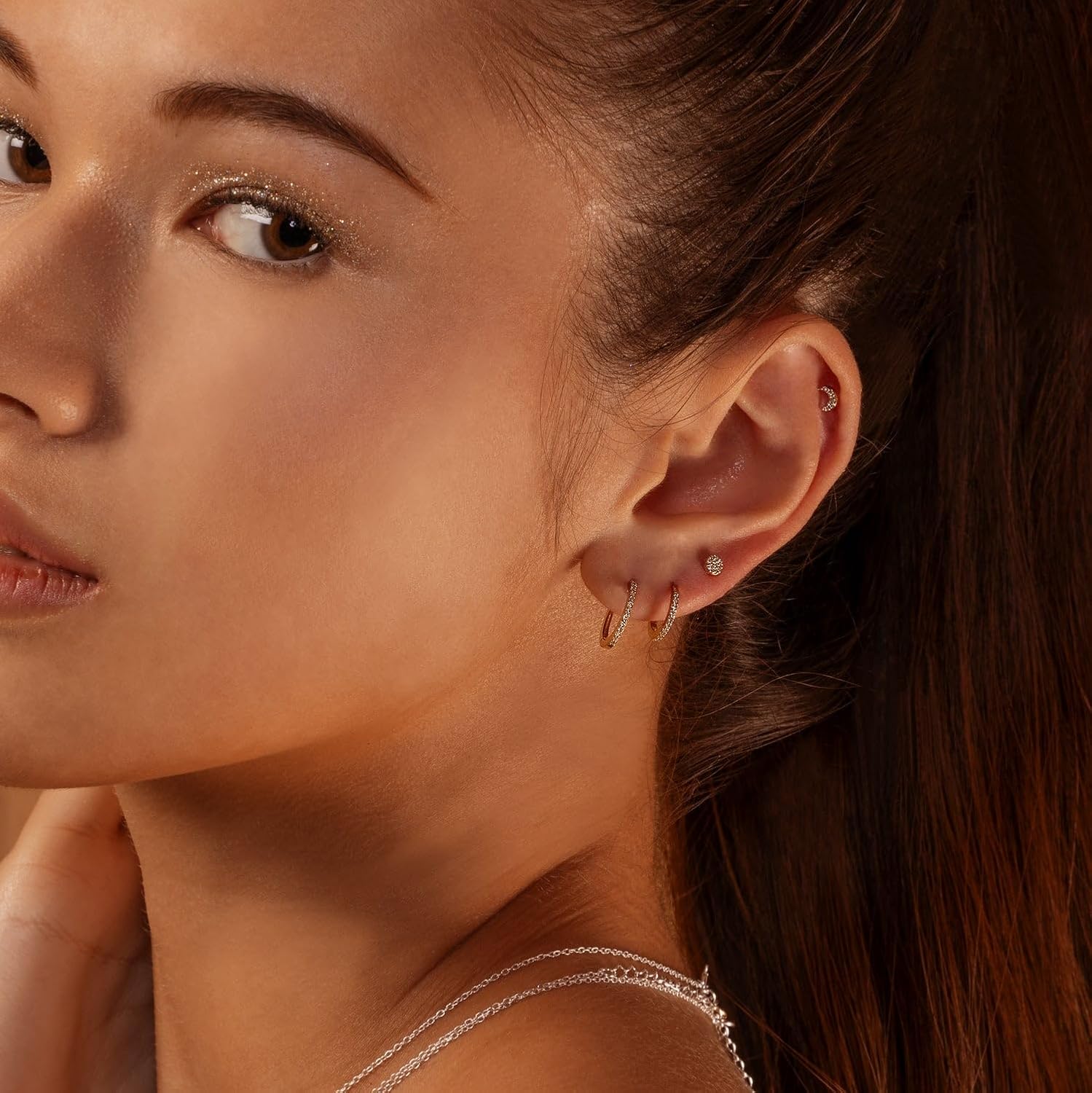 20G 8mm 14K ゴールド セプタムリング 男女兼用 ノーズリング ボディピアス セプタム ヘリックス ルーク トラガス デイ