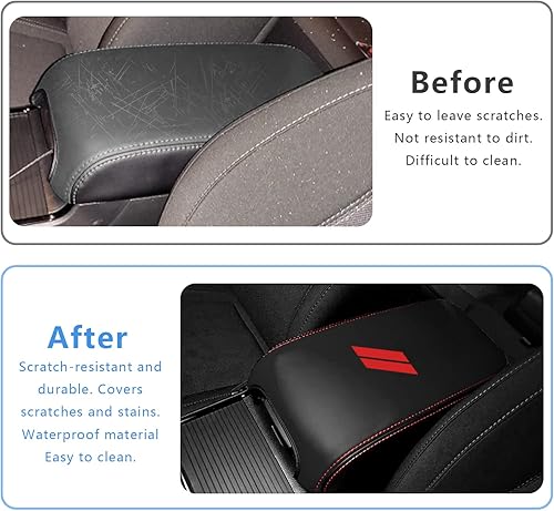 Miniatura 2 de BoxCheer Funda para reposabrazos de consola central adecuada para Dodge Charger 2011-2023 Chrysler 300 2011-2022 de cuero antiarañazos, protector