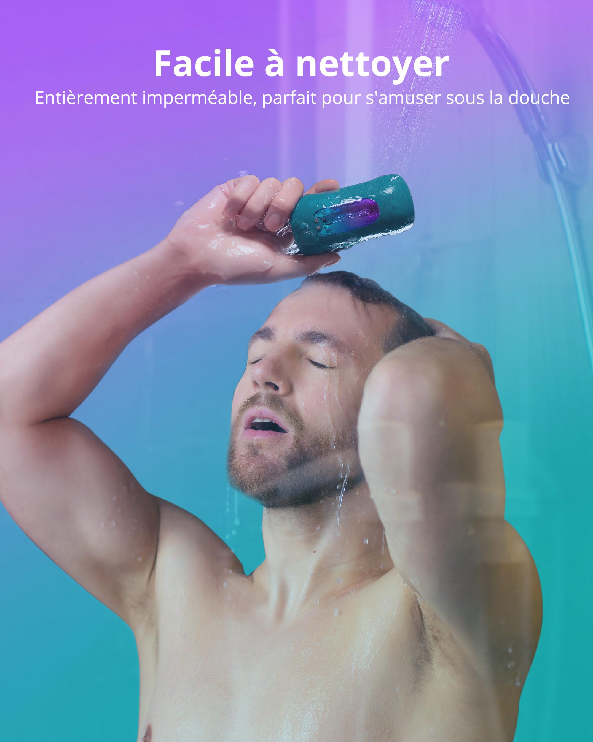 LOVENSE Gush 2 Masturbateur Homme Mains Libres, Contrôle à Distance via App | Masturbateur Automatique Vibrant et Oscillant, IPX7 Étanche, Sangles Réglables et Rechargeable par USB