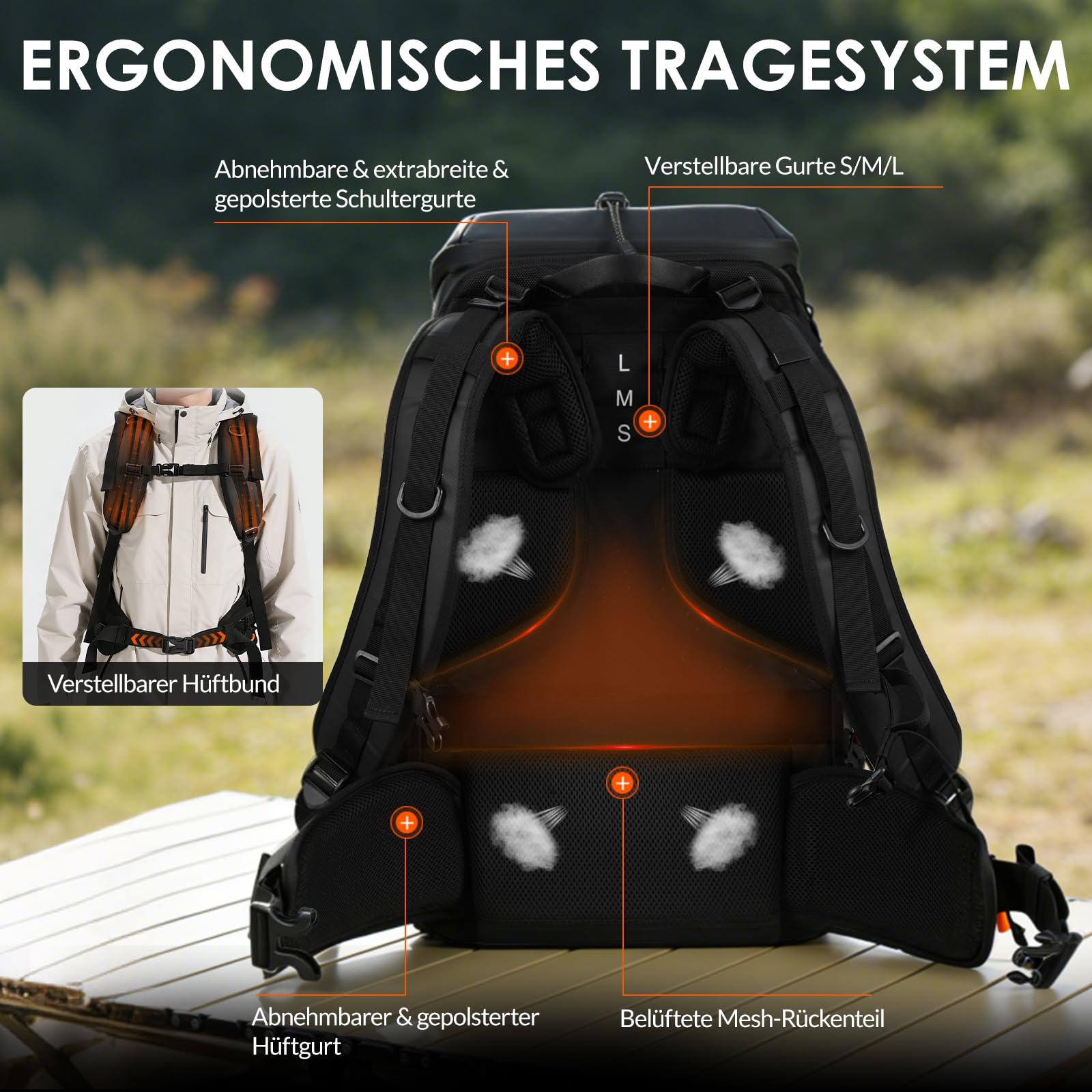 TARION Flightpro FPV Drohnen Rucksack Kamerarucksack Rucksacktasche | Professionelle Rucksack für FPV Racing Quadcopter Brille DJI-Fernbedienung Zubehör Schwarz