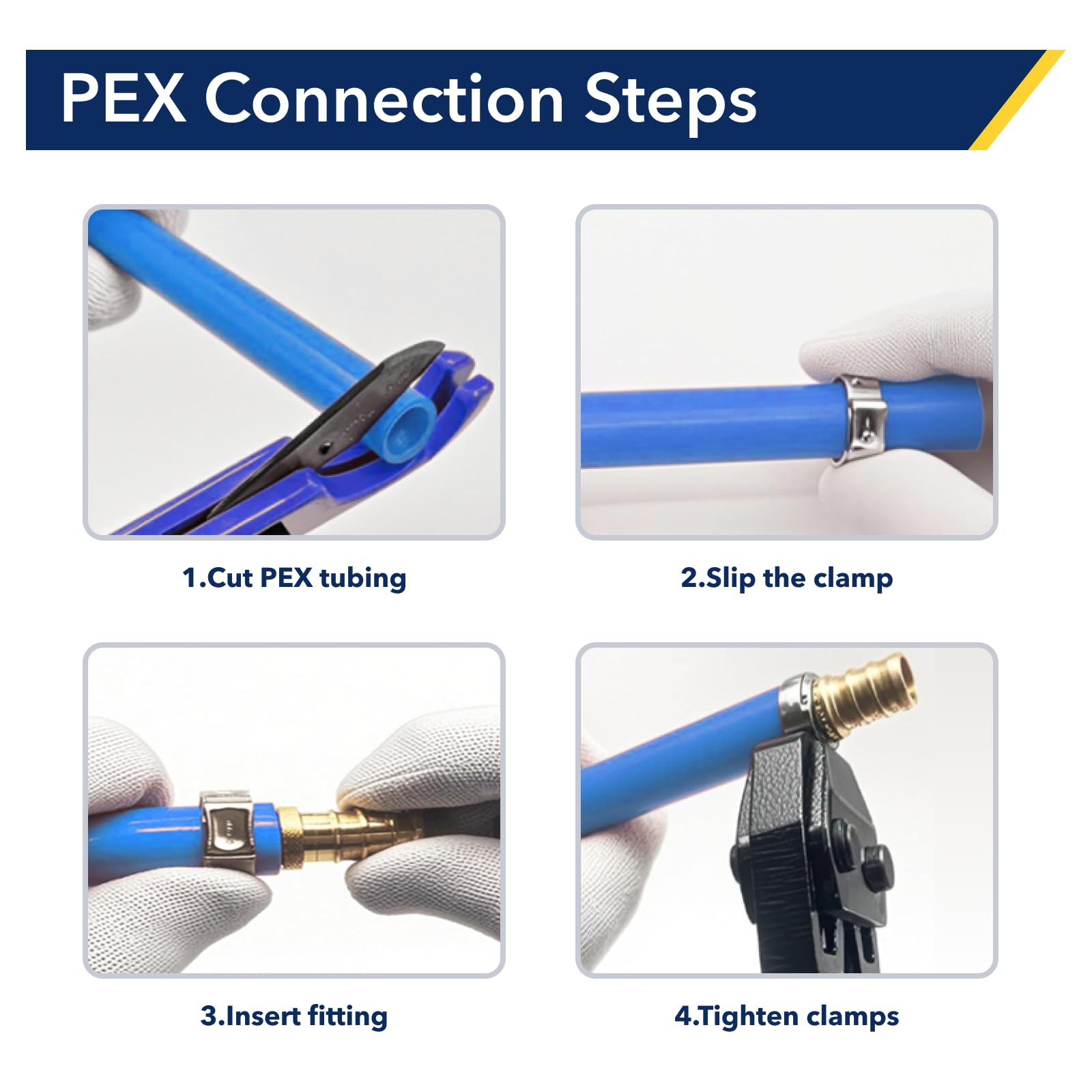 10 sztuk mosiężnych złączek rurowych 3/10.2 cm PEX Tee - antykorozyjne, bezołowiowe, 5 lat - łatwa instalacja z wieloma certyfikatami do instalacji wodno-kanalizacyjnych i