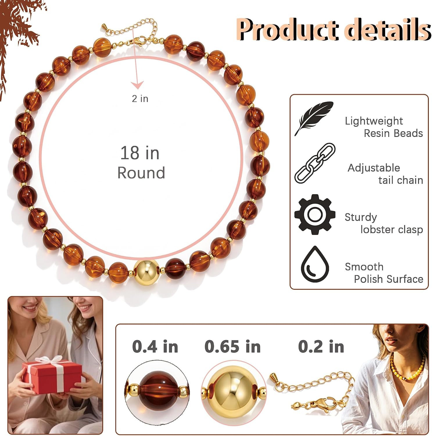 DELUU 9Pcs Multicolored Acrylic Resin Beaded Choker Necklace Set for Women | olorful Resin Beads,10mm Round Beads,Adjustable Extension Chain,Boho Style,Lightweight,Comfortable,Ideal for Summer Vacation
