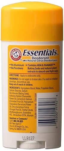 Miniatura 2 de ARM  HAMMER Essentials Desodorante natural sin perfume 250 oz paquete de 10