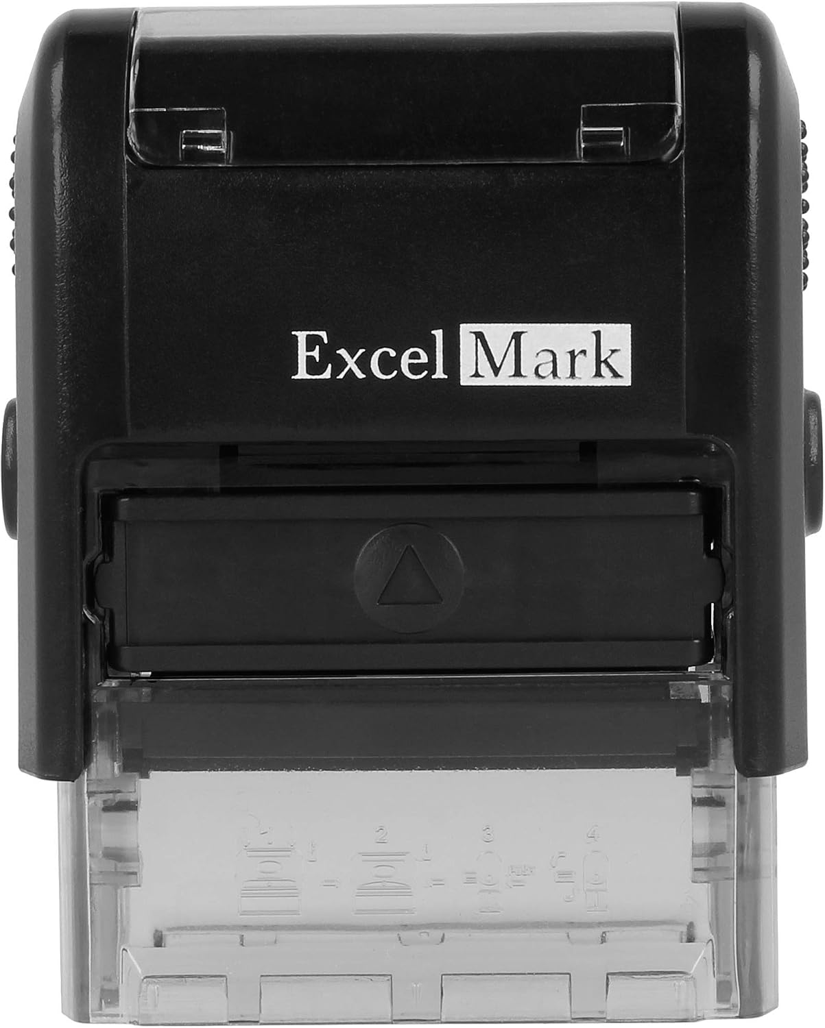 ExcelMark Custom Self Inking Rubber Stamp - Home or Office (A1539-1 Line with Bold Font)