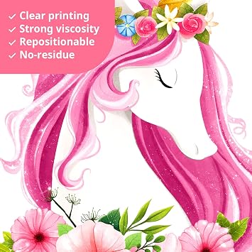 DECOWALL Large Unicorn Wall Stickers Rainbow Unicorn Peel and Stick Wall Decals for Girls Bedroom, Nursery & Kids Room Decor (SG2-2105)