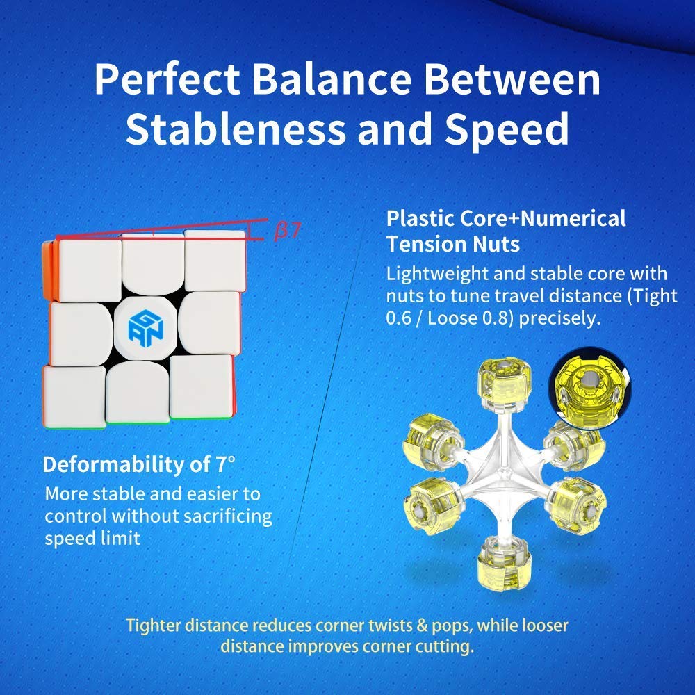 GAN 356 R S, 3x3 Cubo Velocità Gan356RS Magico Cubo Professionale Giocattolo Puzzle Stickerless Senza Adesivo