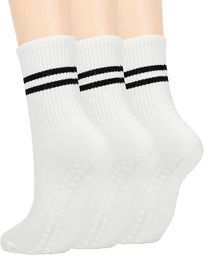 Miniatura 1 de Durio Calcetines de pilates con agarres, calcetines de yoga para mujeres y niñas, jóvenes, antideslizantes, calcetines de hospital, lindos